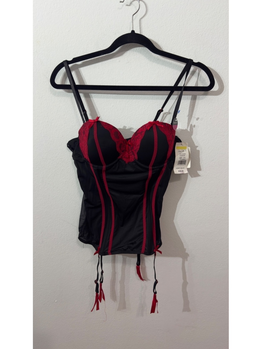 Rene Rofe Red Black Corset